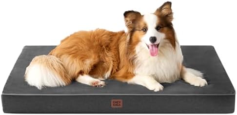 EHEYCIGA Washable Dog Bed Large Size Dog Waterproof, Dark Grey by EHEYCIGA