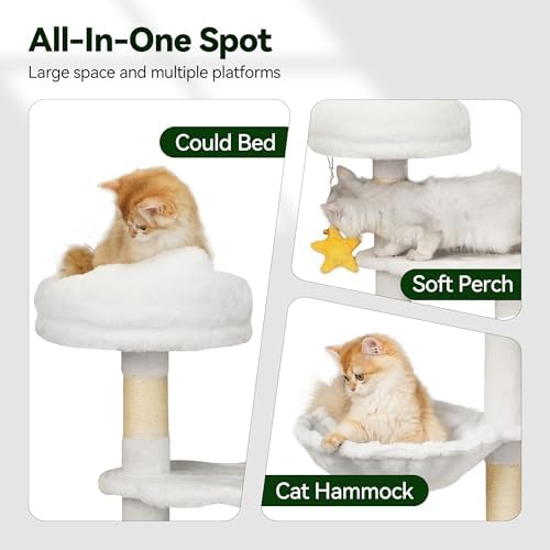 Meecal Cat Tree, 43In Cute Cat Tower - Image 4