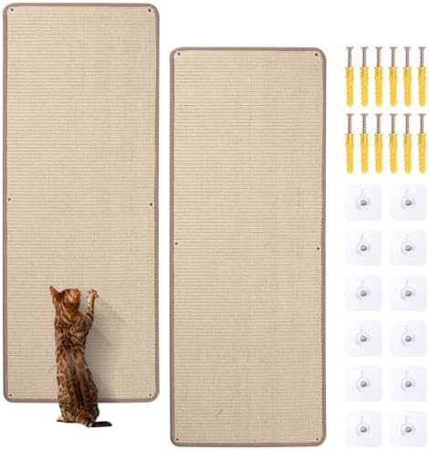 Uranshin Natural Sisal Cat Wall Climbing Carpet, Wall Scratcher Mat Pad by Uranshin