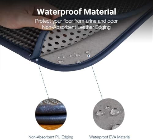 WePet Cat Litter Mat, Kitty Litter Trapping Mat, Honeycomb Double Layer Mats - Image 5