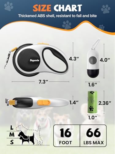 Retractable Dog Leash with LED Flashlight, Douexio Upgrade 3 in 1 Dog Leash - Image 2
