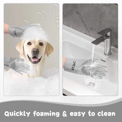 ROPO silicone gloves for pet grooming, and massage - Image 4