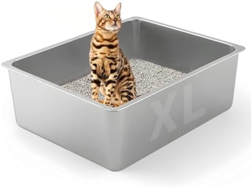 Stainless Steel Cat Litter Box by Unknown