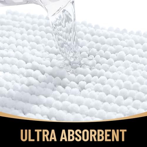 OLANLY Thick Chenille Bathroom Runner Rugs 47x17, Absorbent Bath Mat - Image 3