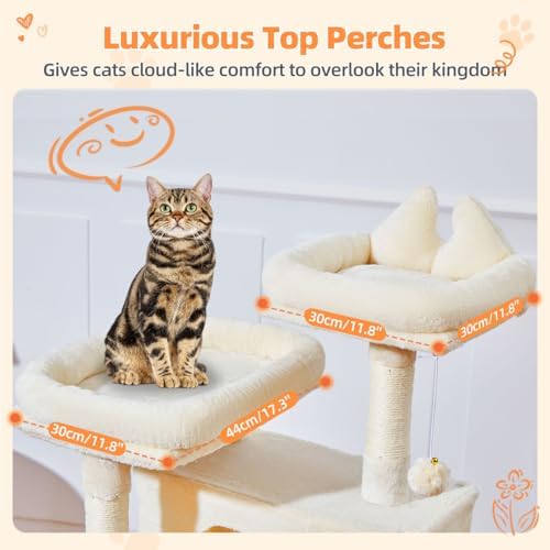 Taoqimiao Sturdy Cat Tree, 58In Cat Tower - Image 7