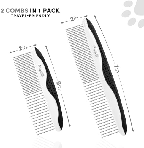 Poodle Pet Dog Combs for Grooming | 2 Pack | Stainless Steel Teeth Easily - Image 3