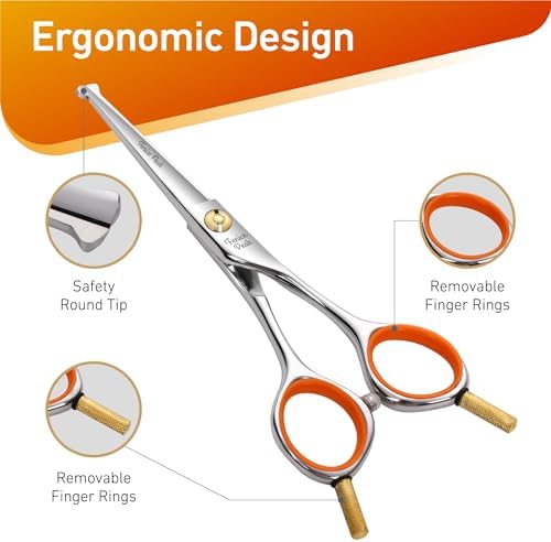 6'' Small Straight Scissors Lightweight Dog and Cat Grooming Scissors - Image 2