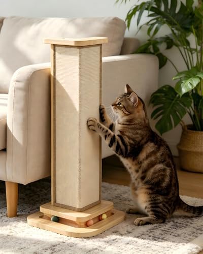 Corner Cat Scratcher, Replaceable Sisal Scratch Pad by MeowHomm