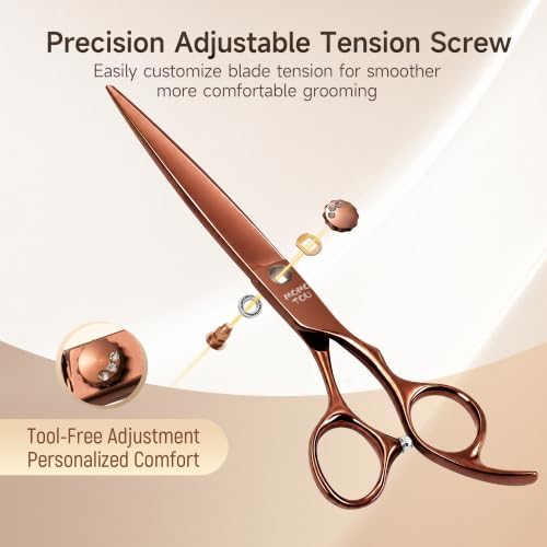 7'' 440C Stainless Steel Dog Grooming Scissors Set - Image 3