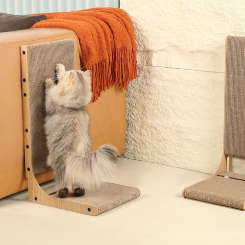 Zakkart 2-Pack L-Shaped Cat Scratching Board, 25.6" Tall - Image 6