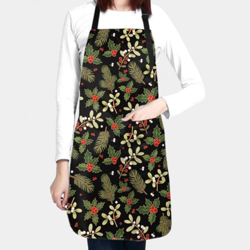 Sweetshow Cute Dog Apron with 2 Pockets and Adjustable Neck Waterproof Kitchen - Image 3
