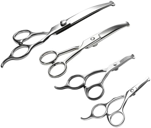 4 in1 Curved Dog Grooming Scissors Kit by Yeahbudddy