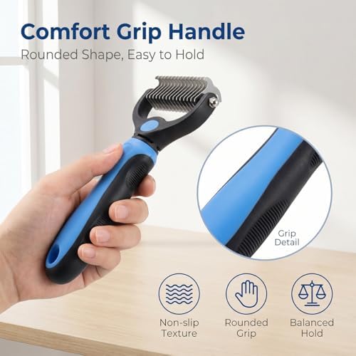 2027New Pet Pro Tool Grooming for Dogs & Cats, Undercoat Rake Dematting Comb - Image 4