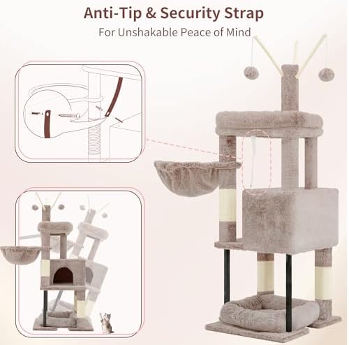 Heybly Cat Tree, 45.3" Cat Tower - Image 7
