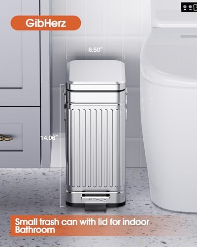 Small Trash Can with Lid, 2.6 Gal Dog Poop Trash Can - Image 2
