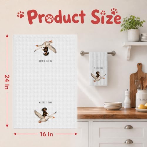 Dachshund Kitchen Towels, Cute Hand Tea Towel - Image 2