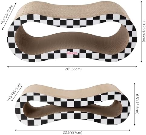 Suvi 26" Modern Cardboard Infinity 2-in-1 Lounge Bed Cat Scratcher - Image 3