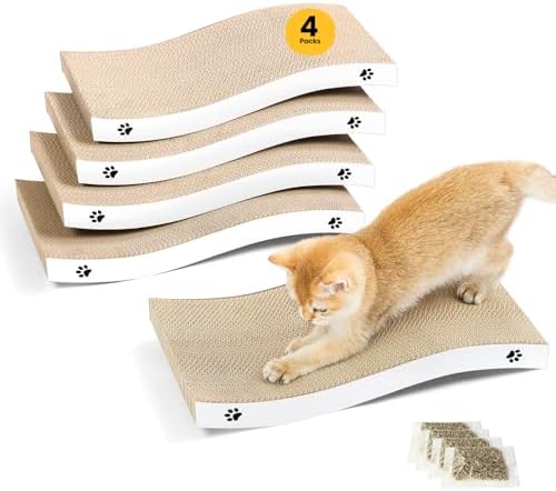 Cat Scratcher, Durable Scratch Pad, Corrugated Cardboard Scratching Board by Conlun