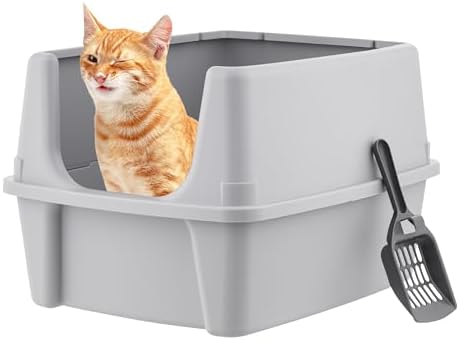 IRIS USA High Sided Cat Litter Box, Scatter Shield - Image 6