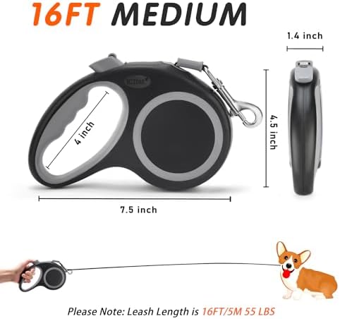 Retractable Dog Leash, 16 FT Retractable Leash - Image 3