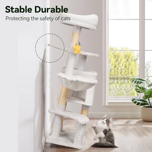Meecal Cat Tree, 43In Cute Cat Tower - Image 7