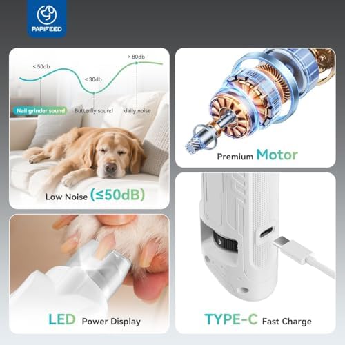 PAPIFEED Dog Nail Grinder, Pet Nail Grinder - Image 4