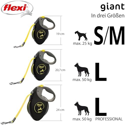 Flexi Giant Professional, L: 10 M, Schwarz/Neon - Image 6