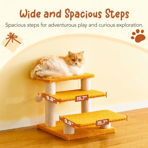 15''H Multi-Step Pet Stairs for High Beds & Sofas, 3-Step Cat Stairs - Image 4