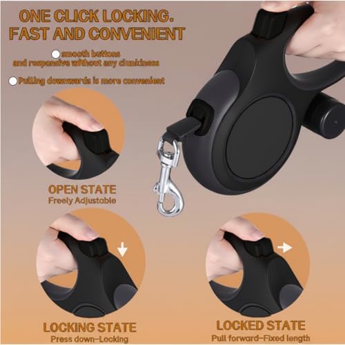 16FT Dual Retractable Dog Leash 2 Medium Dogs - Image 5