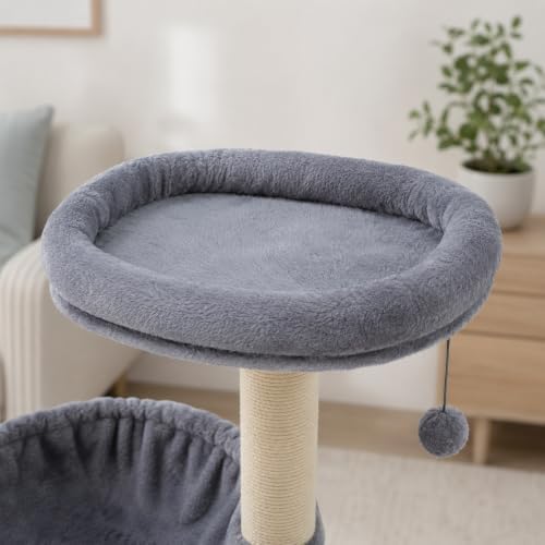 Smouatou Cat Tree with Cat Condo and Two Hammocks, Cat Tower with Scratching - Image 7
