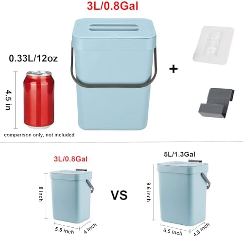 LALASTAR Compost Bin Kitchen, Small Compost Bin - Image 4