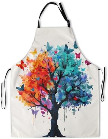 Art Apron with Pocket for Women Men by DZGlobal