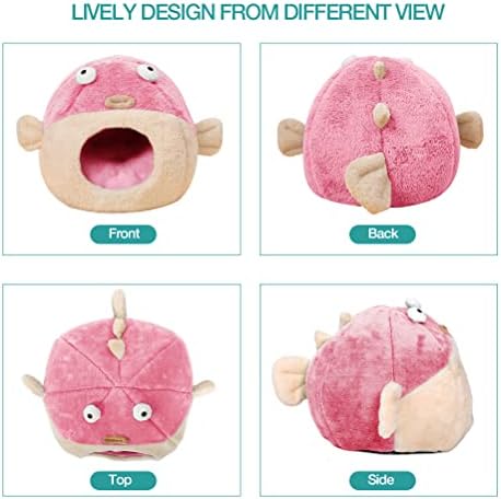 Cat Beds for Indoor Cats-Cat Bed Cave, Cute Lively Pufferfish Shape - Image 4