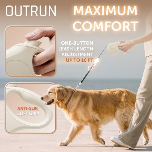 OUTRUN Retractable Dog Leash 16 FT Tape, No Tangle - Image 7