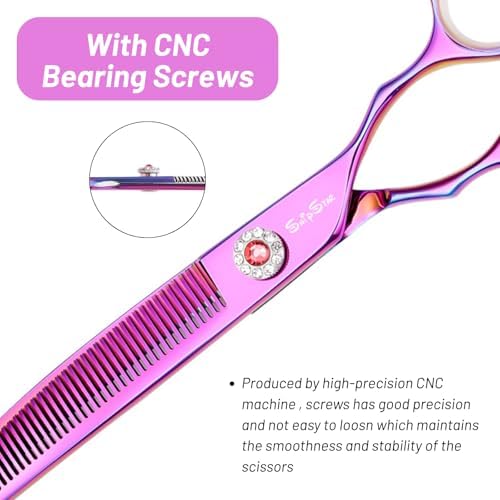 7.5inch Curved Thinner Dog Grooming Scissors, 56 Teeth Shears - Image 6