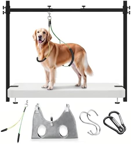 H Shape Dog Grooming Arm for Table, L Size Hammock, 31-43" W by Josmimic