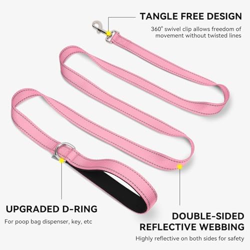 Joytale Reflective Dog Leash for Medium & Large Dogs, 4 FT x 1" - Image 5