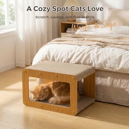 Avont 2-in-1 Cardboard Cat Scratcher House - Image 2