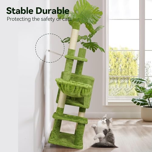 Meecal Green Cat Tree, 47-Inch Cat Tower - Image 7