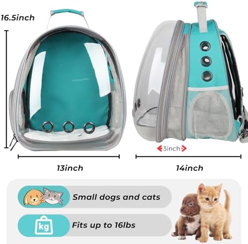 Lollimeow Expandable Bubble Cat Carrier Backpack, Supports up to 16 lbs - Image 3