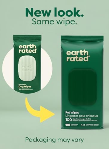 Earth Rated Dog Wipes for Paws & Butt, Deodorizing - Image 2