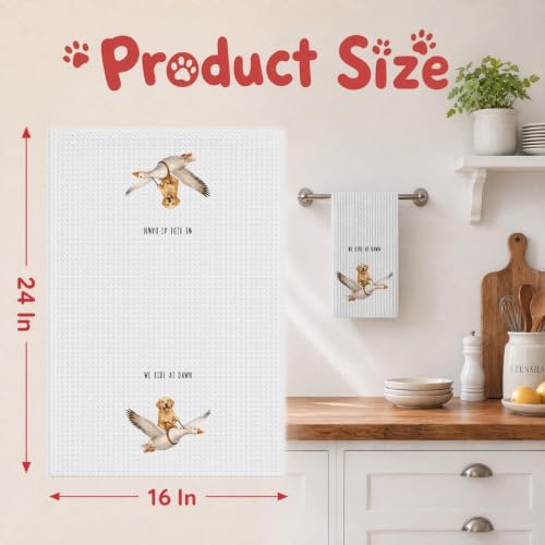 Yellow Labrador Retriever Kitchen Towels, Cute Hand Tea Towel - Image 2