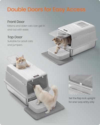Feandrea Stainless Steel Cat Litter Box - Image 5