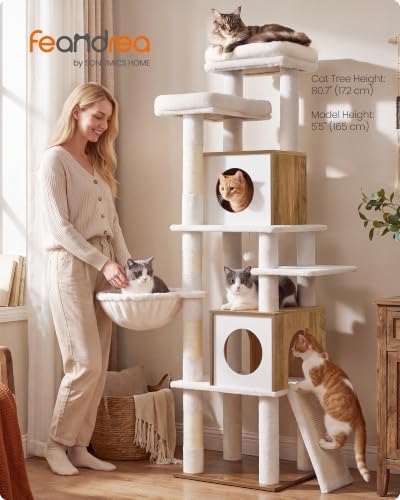 Feandrea Tall Cat Tree, 6-Tier Cat Tower - Image 2
