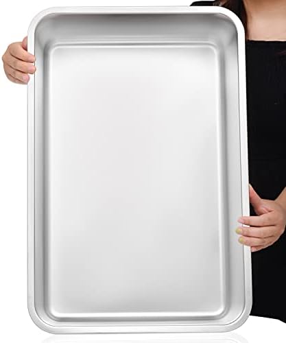 Kichwit Large Stainless Steel Cat Litter Box, 23.4" x 15.5" x 7.6" - Image 2