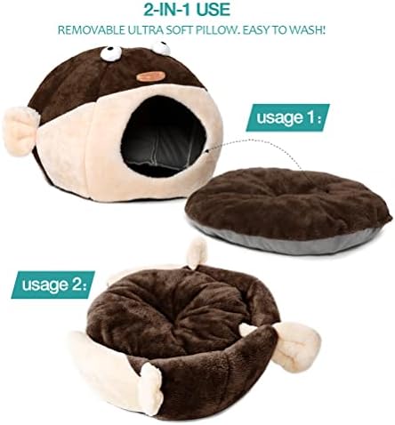 Cat Beds for Indoor Cats-Cat Bed Cave, Cute Lively Pufferfish Shape - Image 7