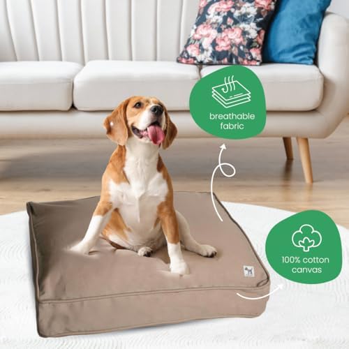 Molly Mutt Tan Dog Bed Cover, Non-Toxic & 100% Cotton - Image 4