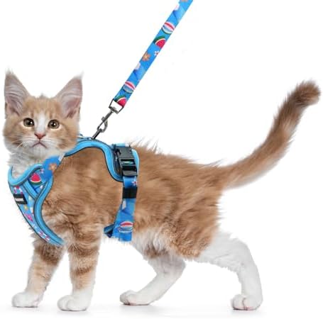 Halypet Cat Harness and Leash Set, Escape Proof Adjustable Harness by DOMoreWithYourPet