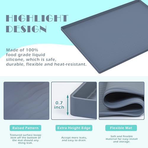 URMONA Waterproof Silicone Under Sink Mat, 19 x 19 in, Flexible Shelf Liner - Image 3