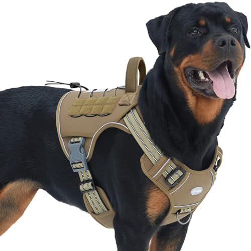 AUROTH Tactical Dog Harness for Extra Large Dogs, Heavy Duty No Pull Vest by AurothPets